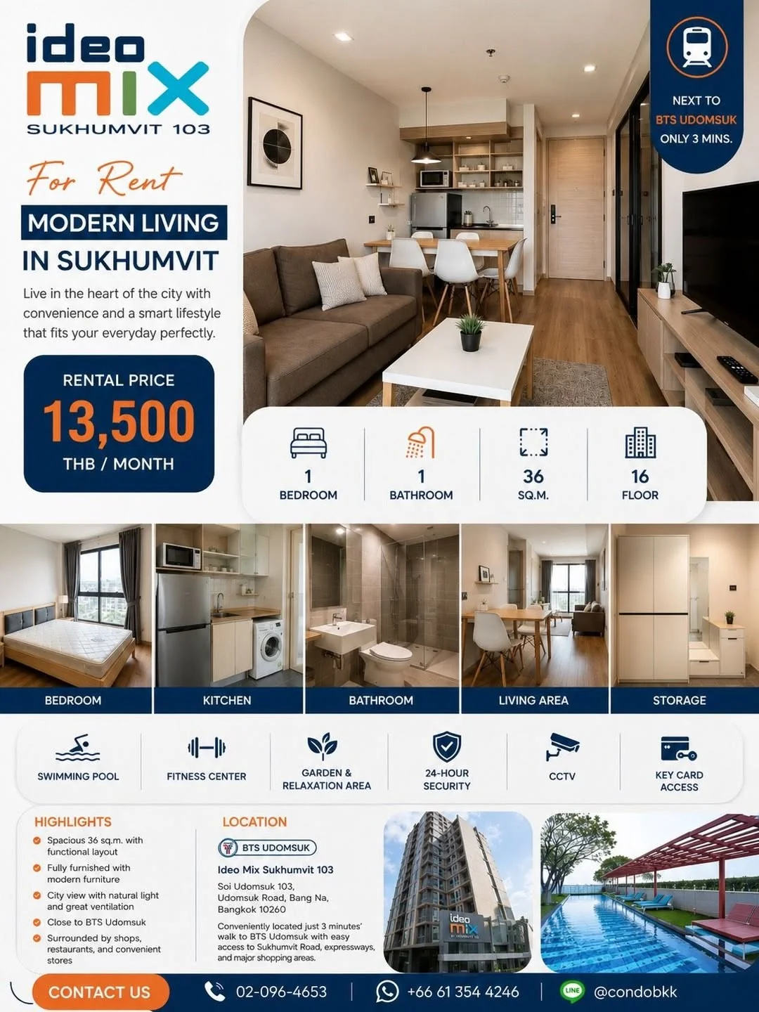 1 Bedroom condo in IDEO Mix Sukhumvit 103