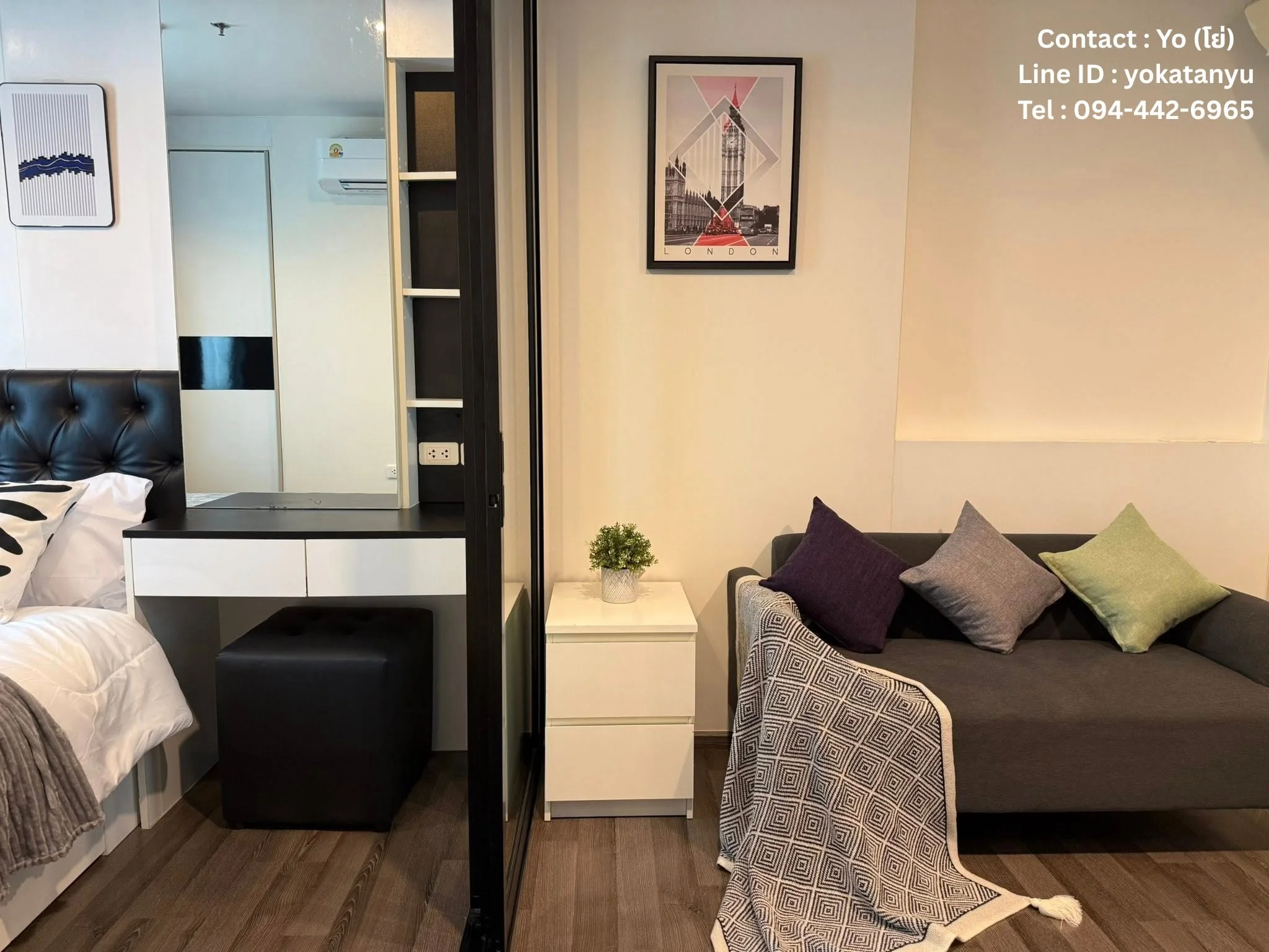 Studio condo in The Base Park West Sukhumvit 77