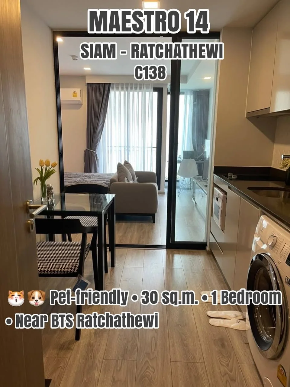 1 Bedroom condo in Maestro 14 Siam-Ratchathewi