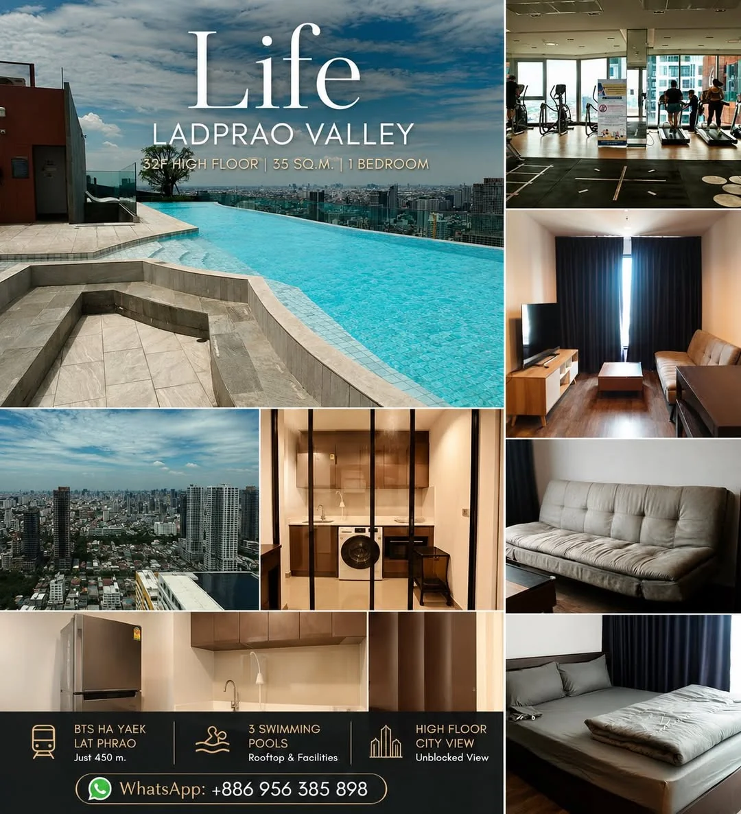 1 Bedroom condo in Life Ladprao Valley
