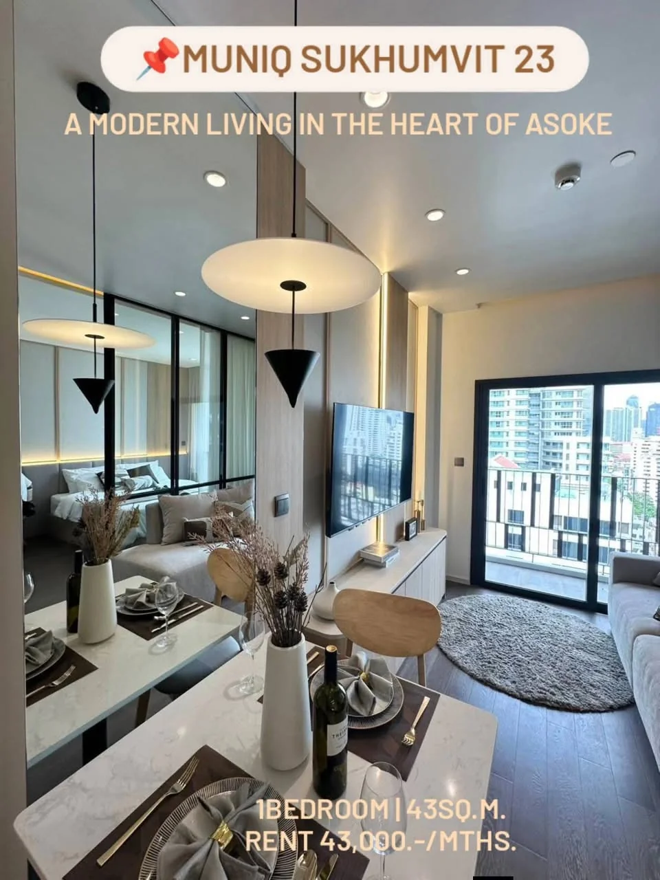 1 Bedroom condo in MUNIQ Sukhumvit 23