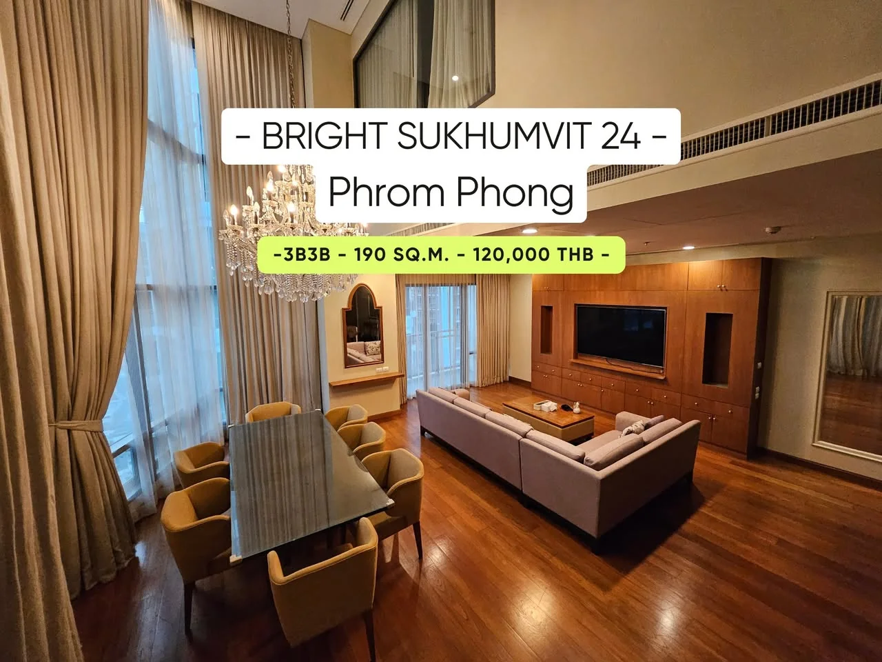 3 Bedroom condo in Bright Sukhumvit 24