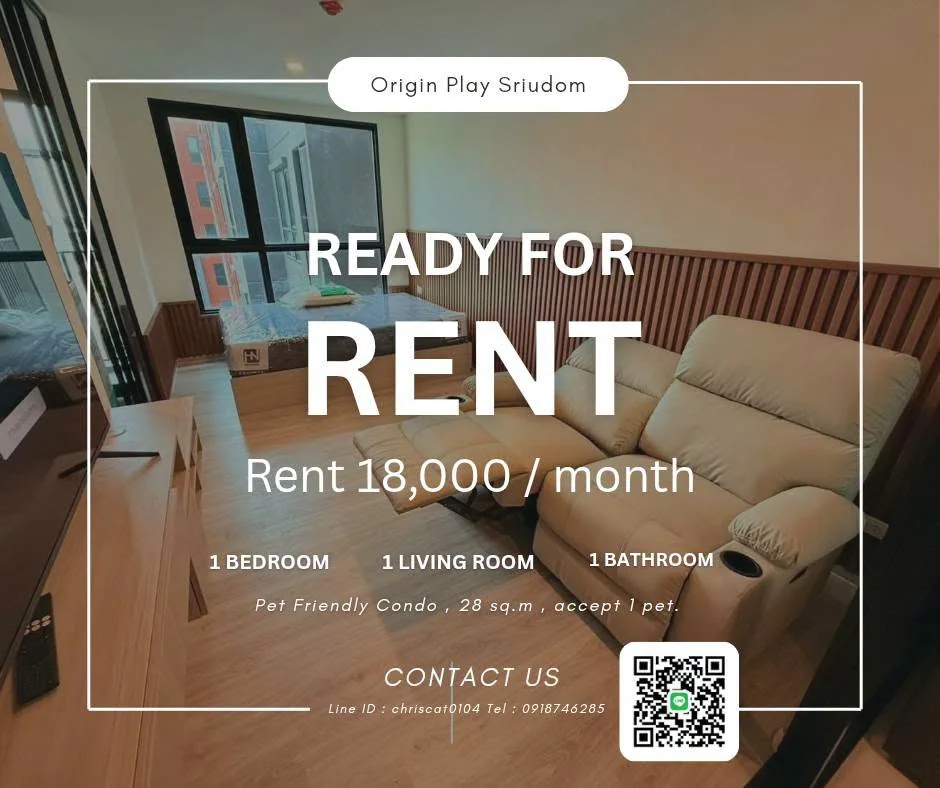 1 Bedroom condo in Origin Play Sri Udom Station
