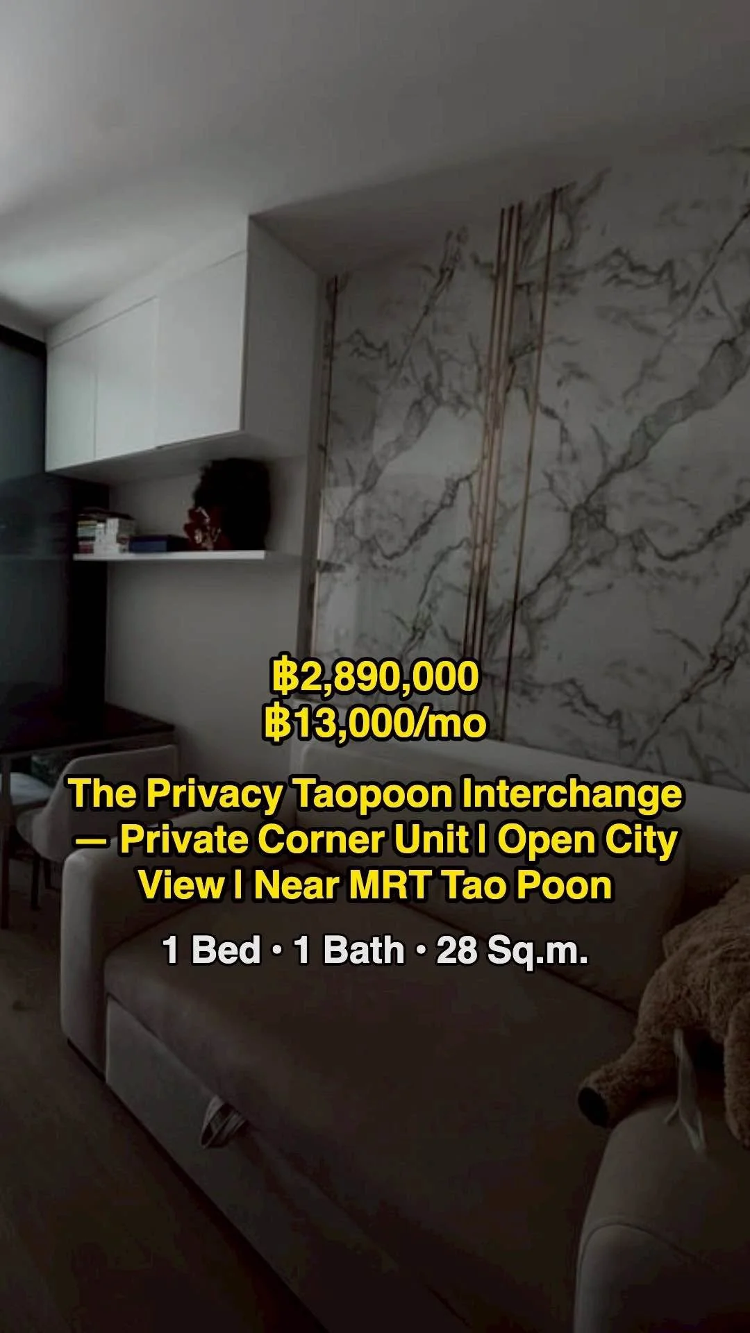 1 Bedroom condo in The Privacy Taopoon Interchange