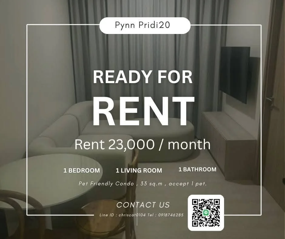 1 Bedroom condo in PYNN Pridi 20