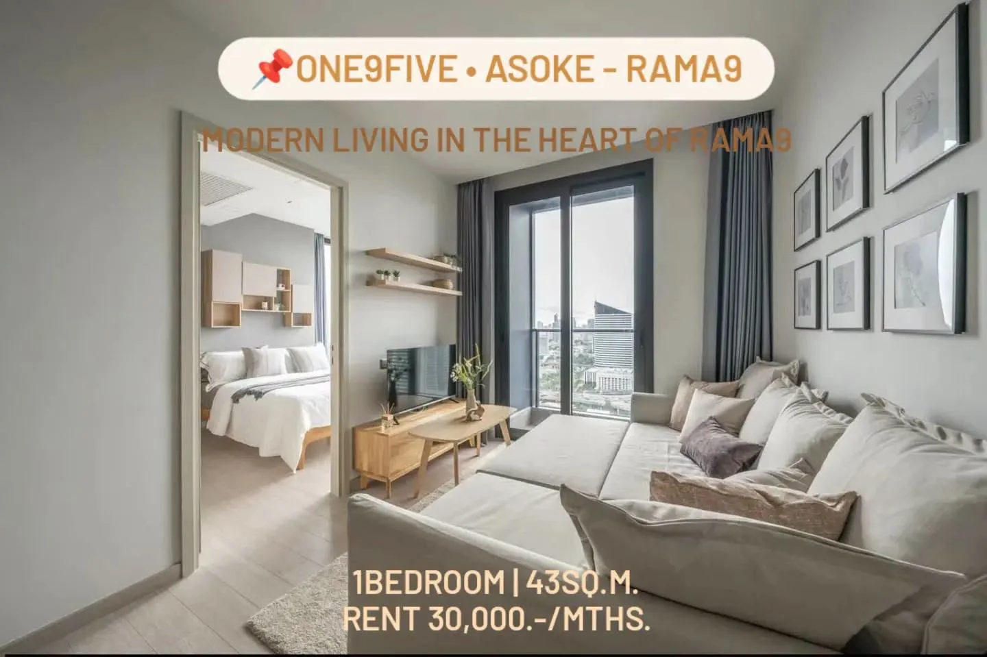 1 Bedroom condo in One9Five Asoke-Rama 9