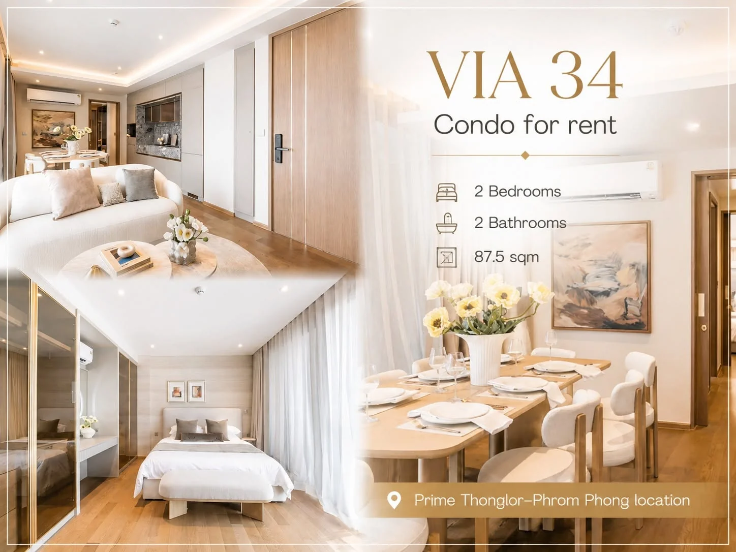2 Bedroom condo in Via 34