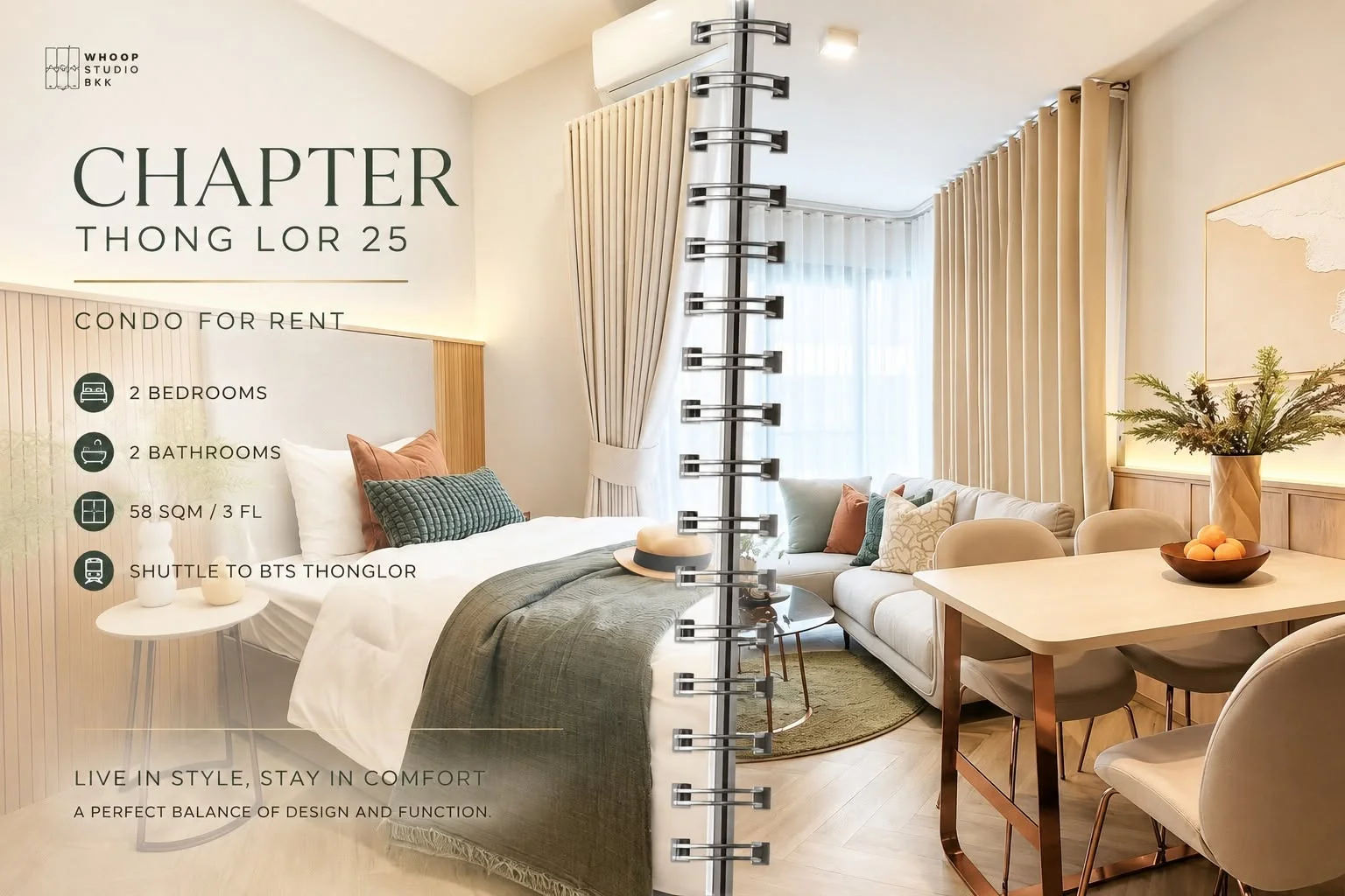 2 Bedroom condo in Chapter Thonglor 25