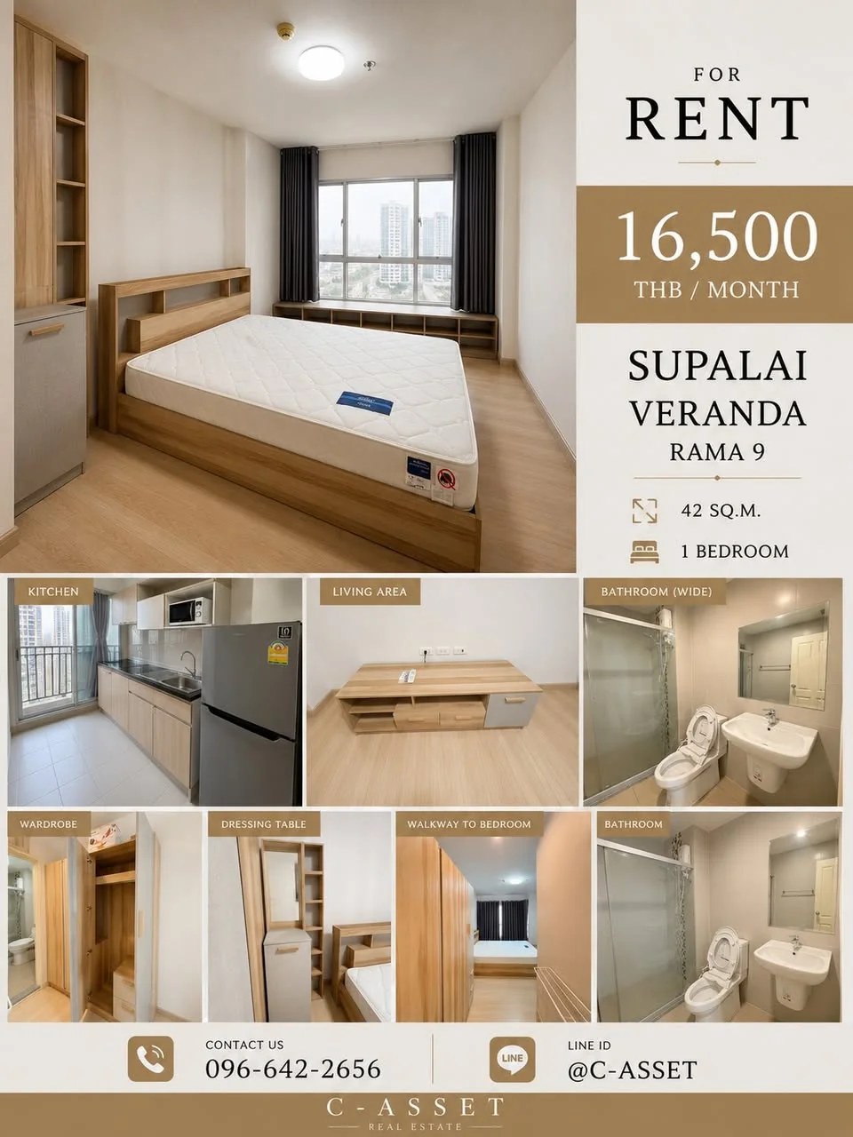 1 Bedroom condo in Supalai Veranda Rama 9