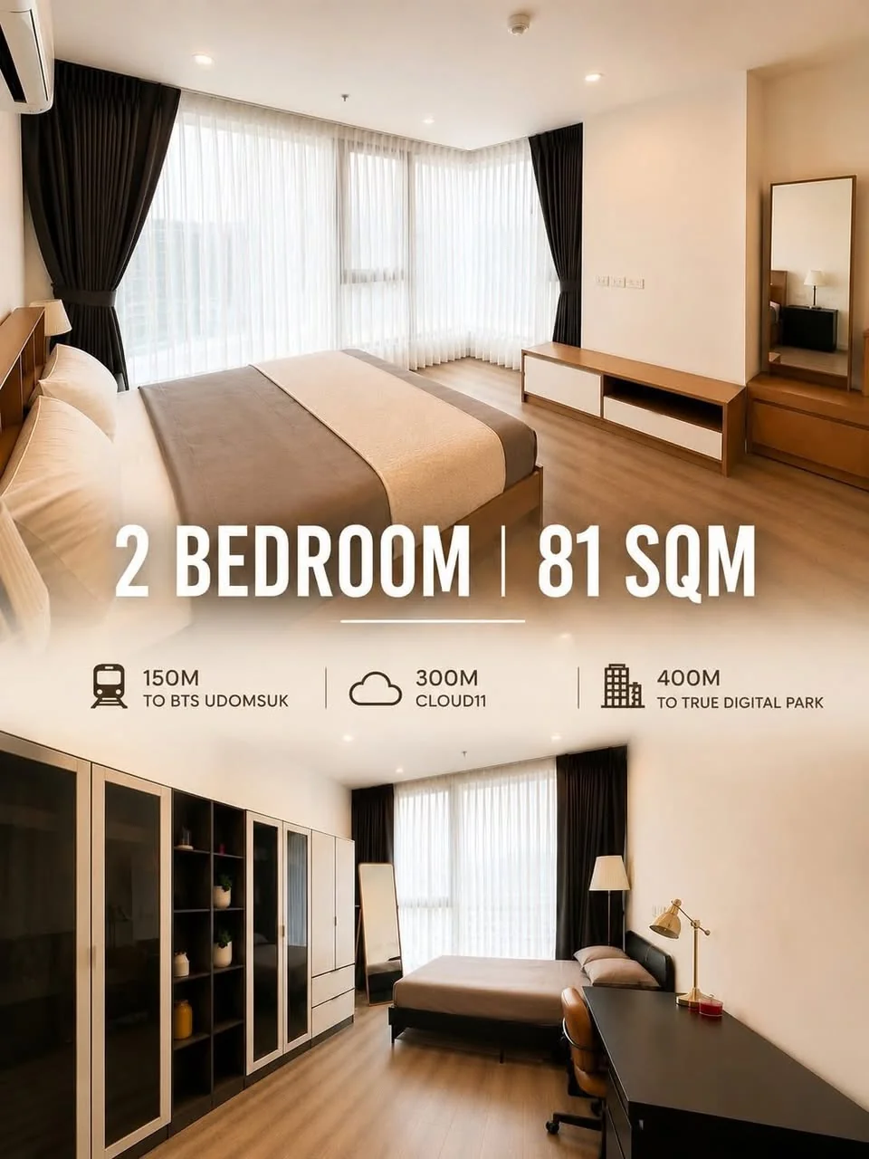 2 Bedroom condo in IDEO Mobi Sukhumvit 66