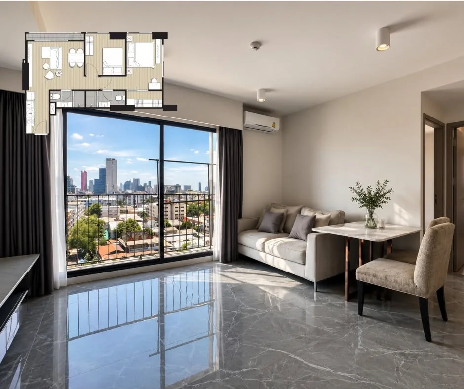 2 Bedroom condo in IDEO Ratchada-Sutthisan