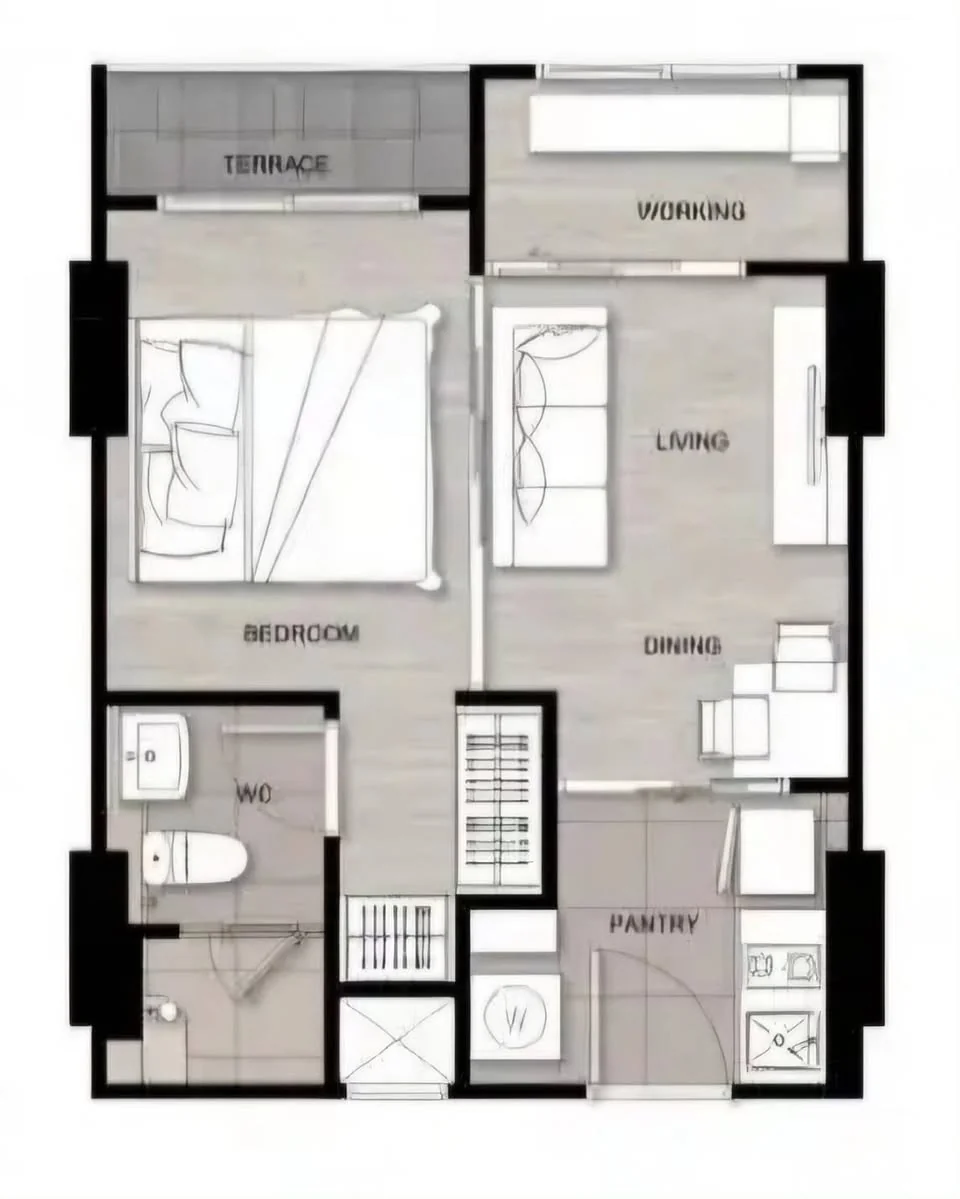 1 Bedroom condo in Niche Mono Charoen Nakorn