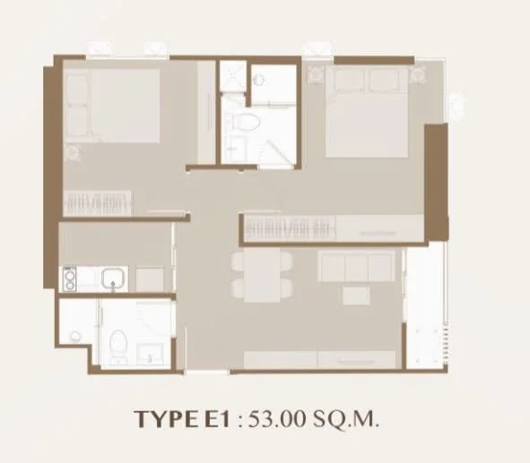 2 Bedroom condo in Aspire Onnut Station