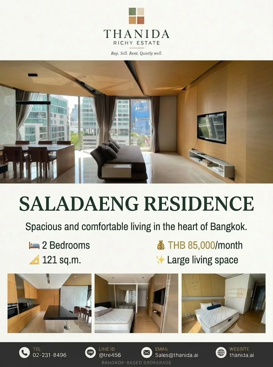 2 Bedroom condo in Saladaeng Residences