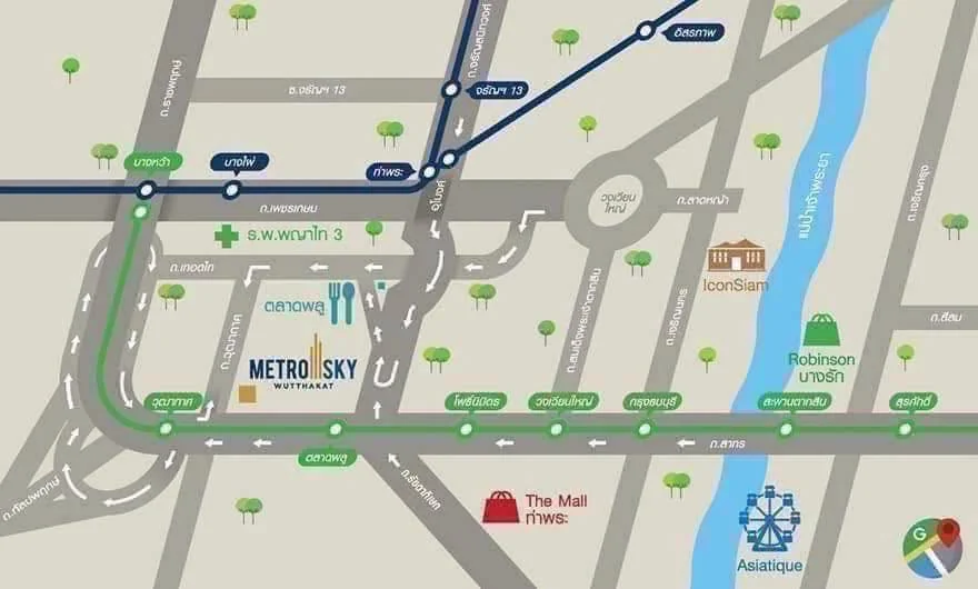 Studio condo in Metro Sky Wutthakat