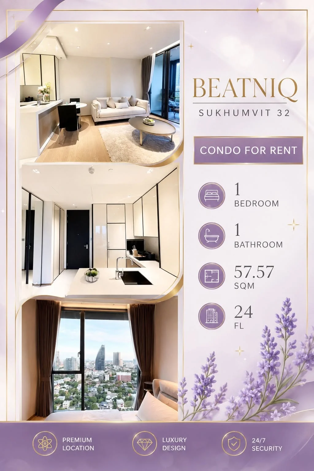 1 Bedroom condo in BEATNIQ Sukhumvit 32