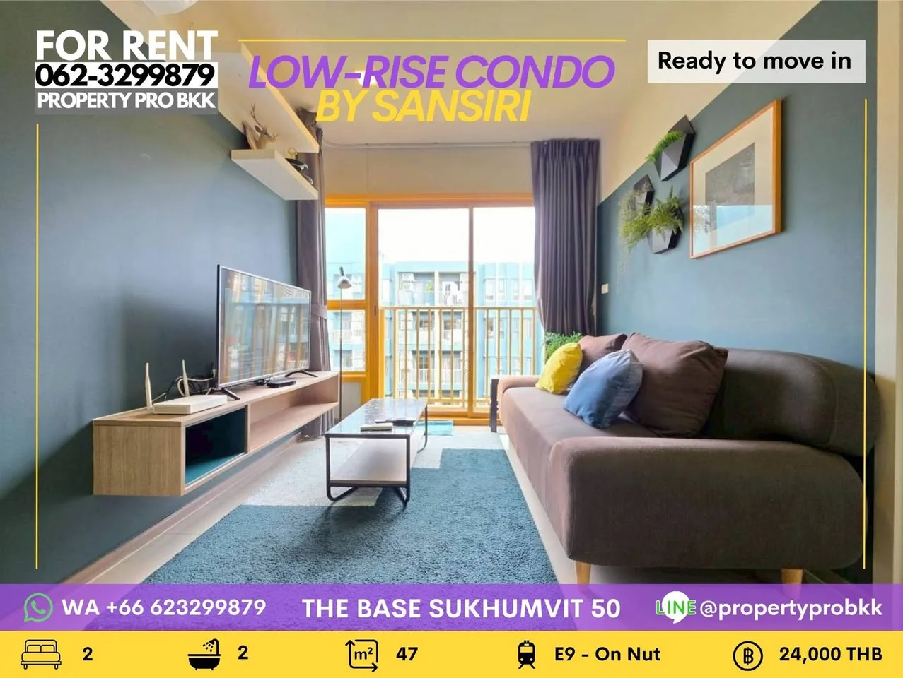 2 Bedroom condo in The Base Sukhumvit 50