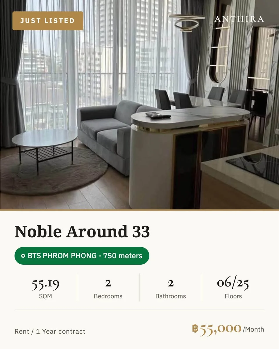 2 Bedroom condo in Noble Around Sukhumvit 33