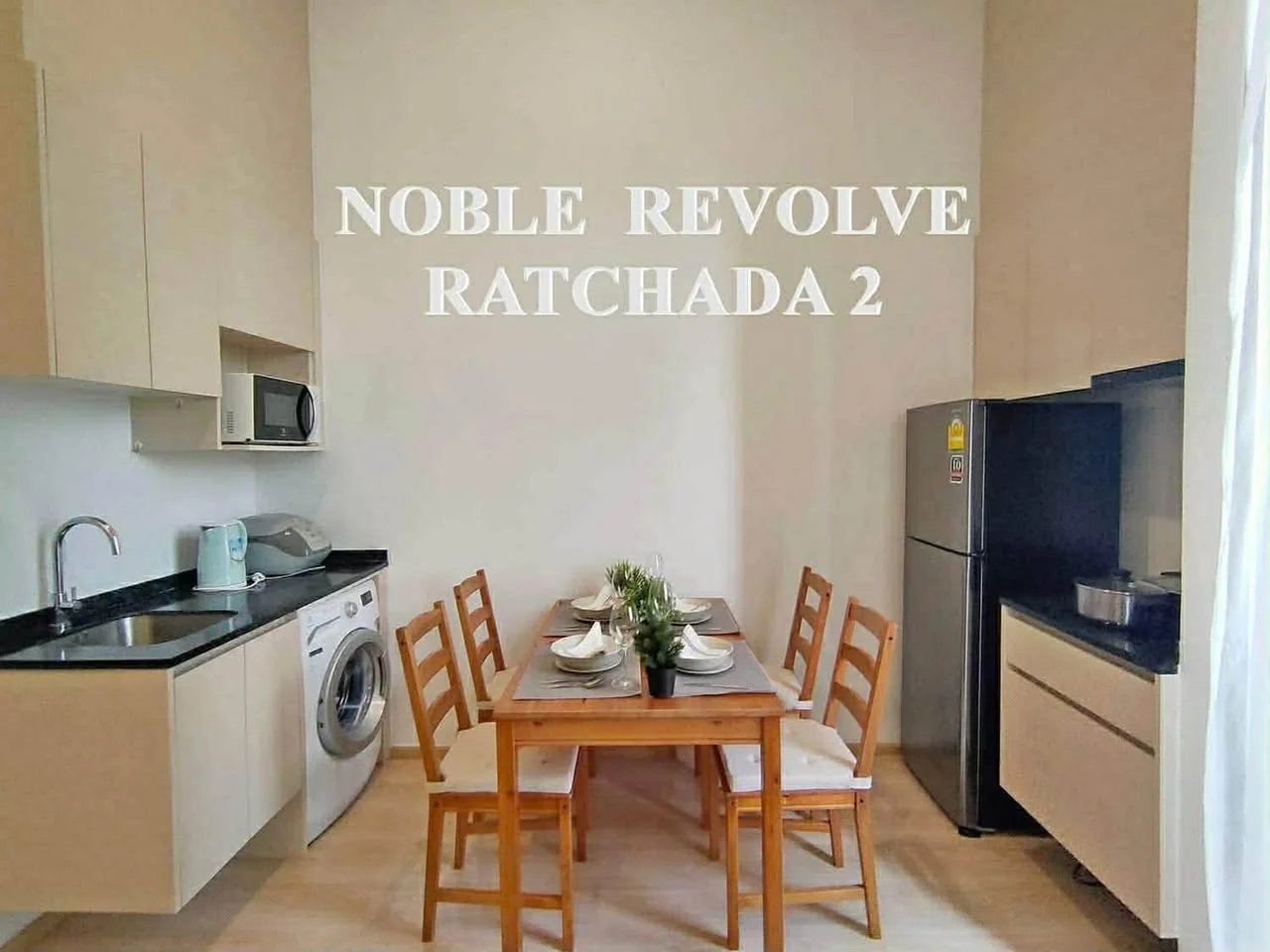 2 Bedroom condo in Noble Revolve Ratchada 2