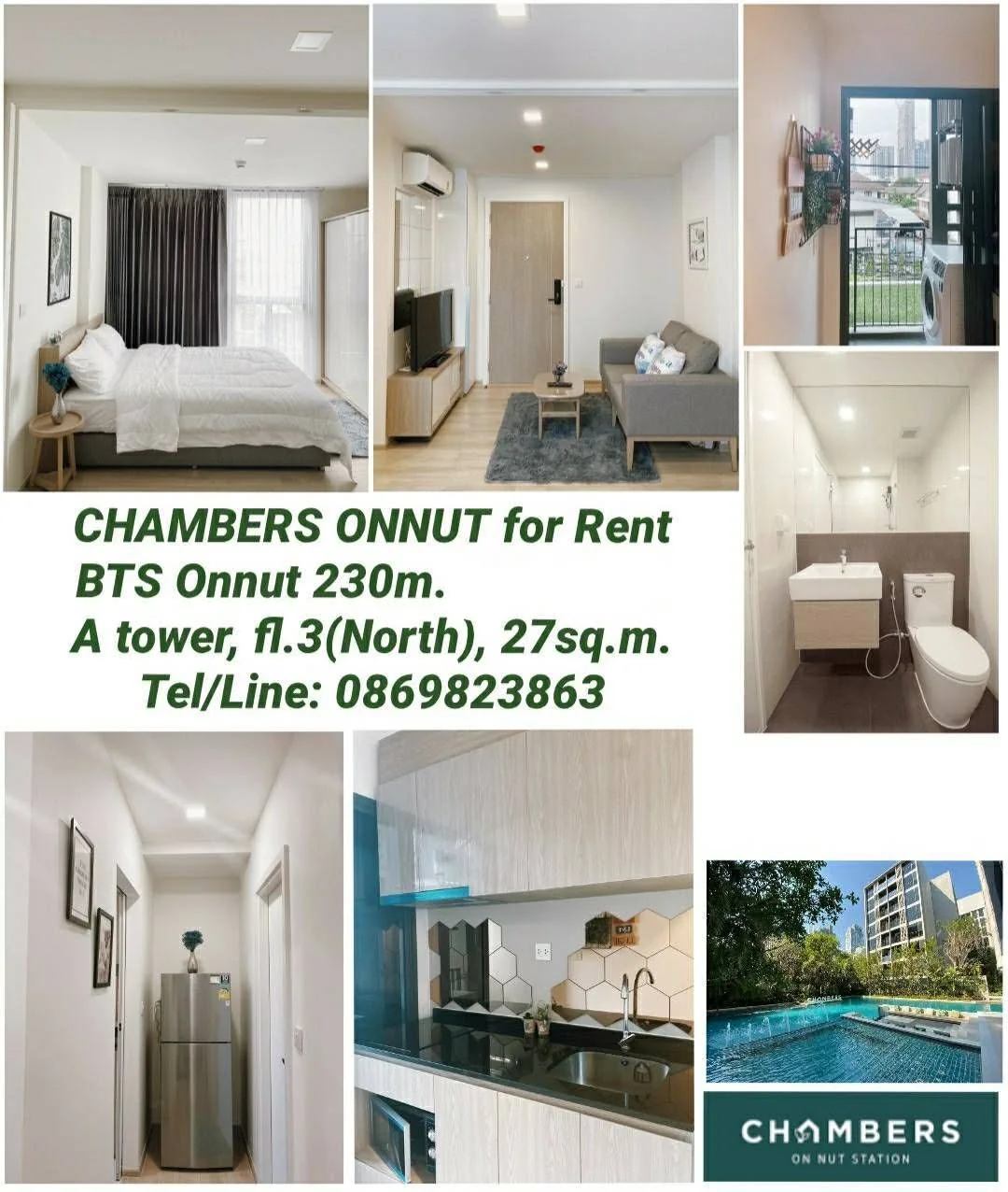 1 Bedroom condo in Chambers On-Nut Station