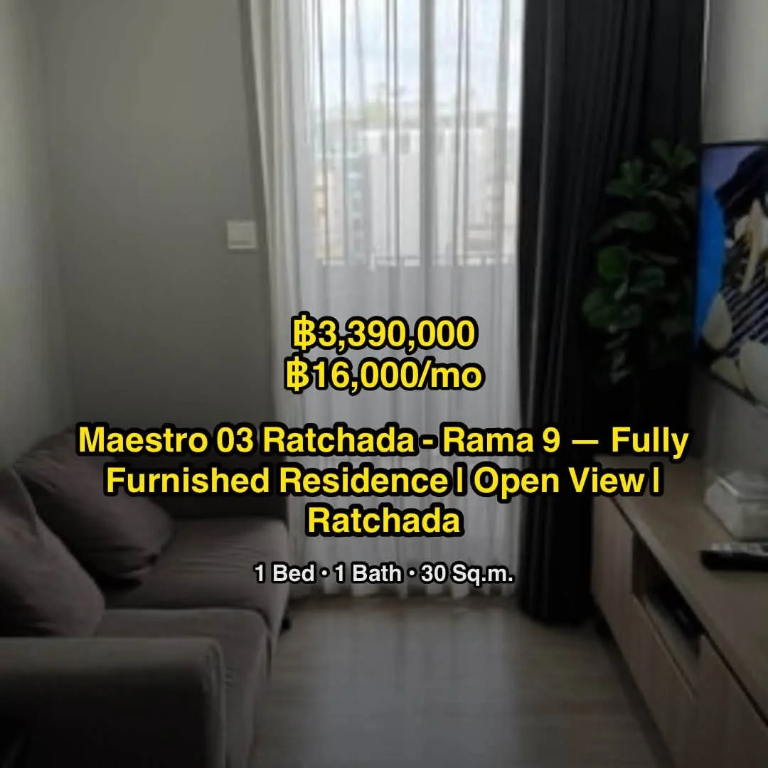 1 Bedroom condo in Maestro 03 Ratchada-Rama 9