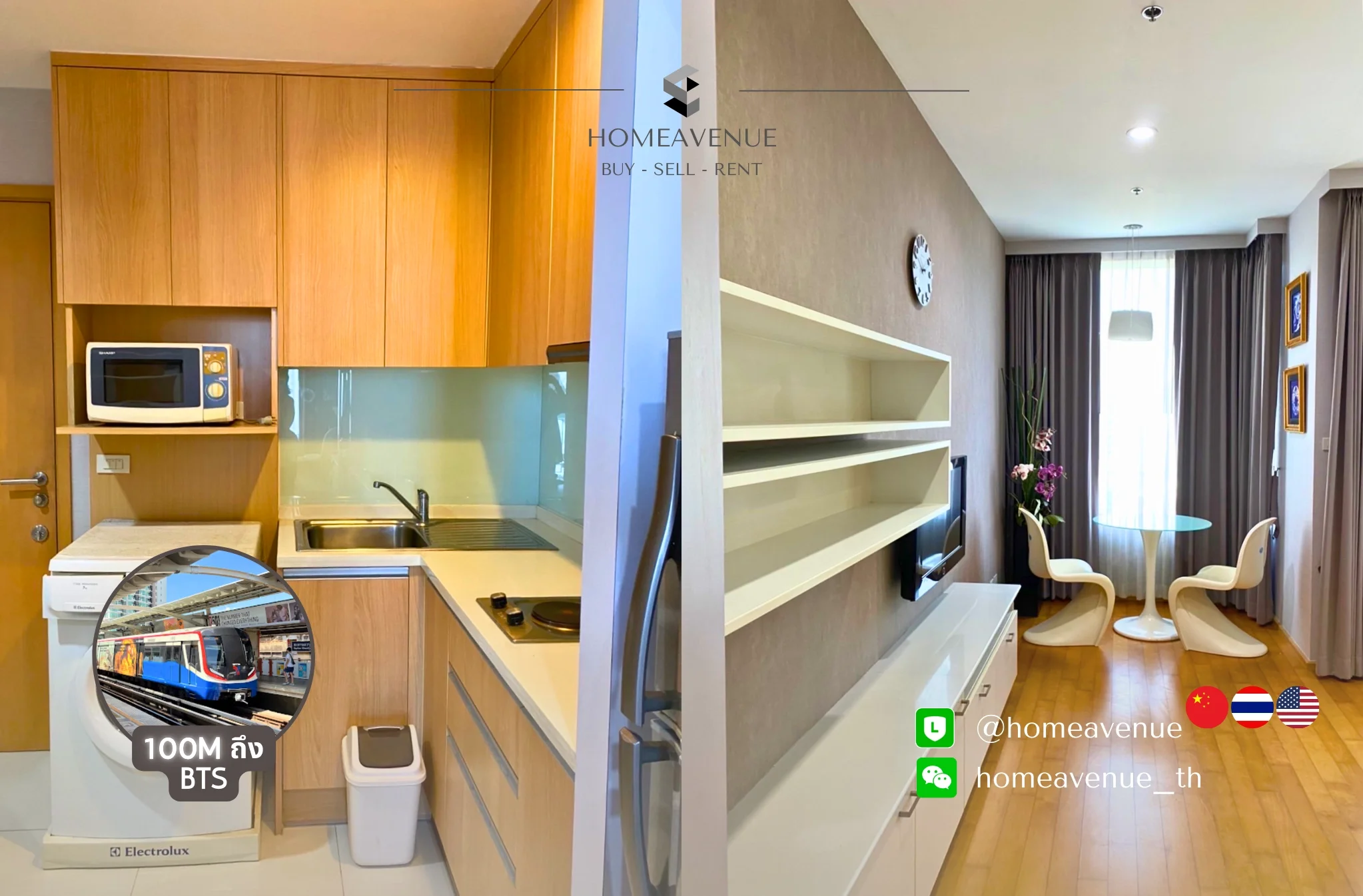 Studio condo in Villa Ratchatewi