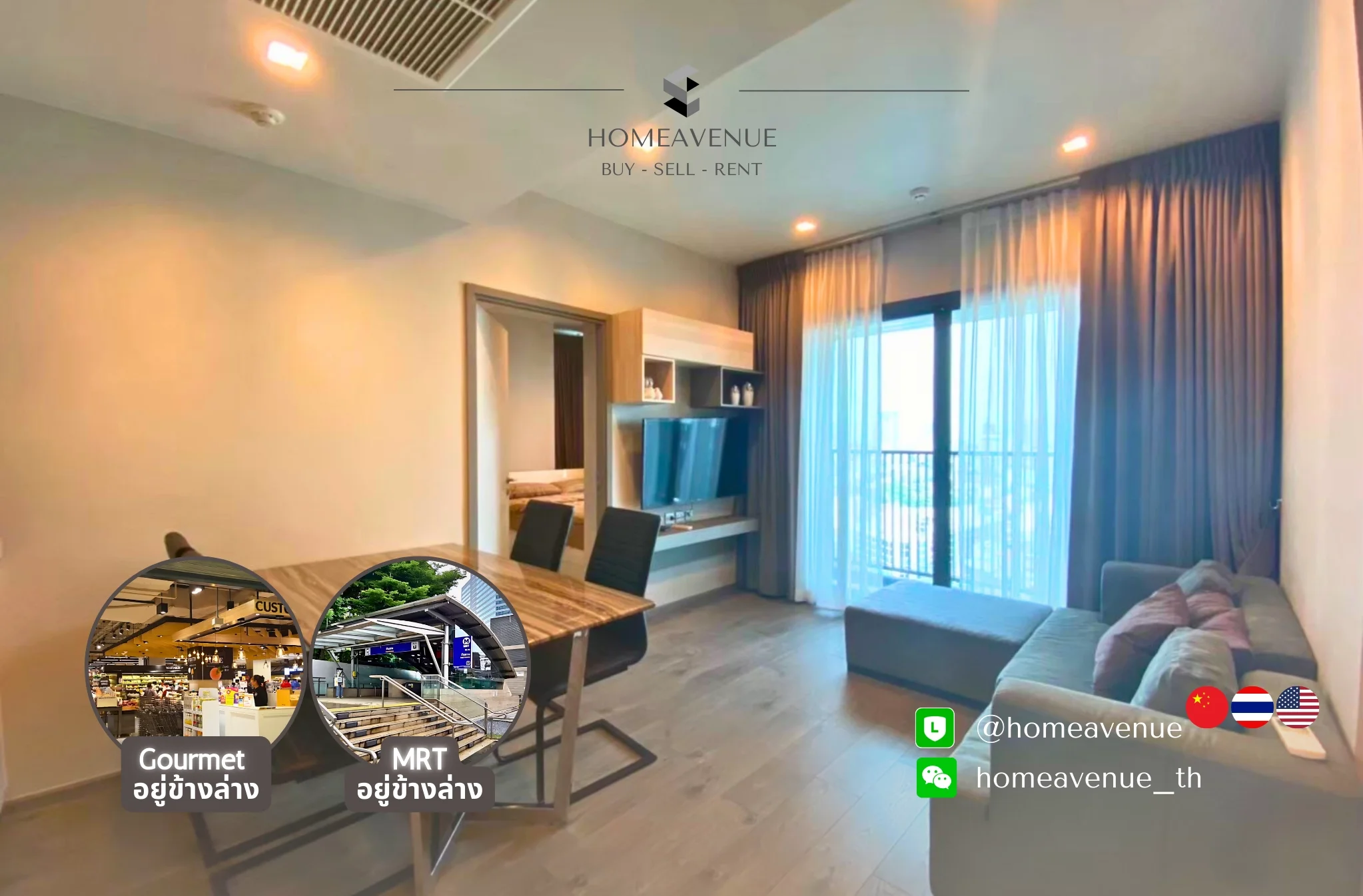 2 Bedroom condo in Whizdom Avenue Ratchada-Ladprao