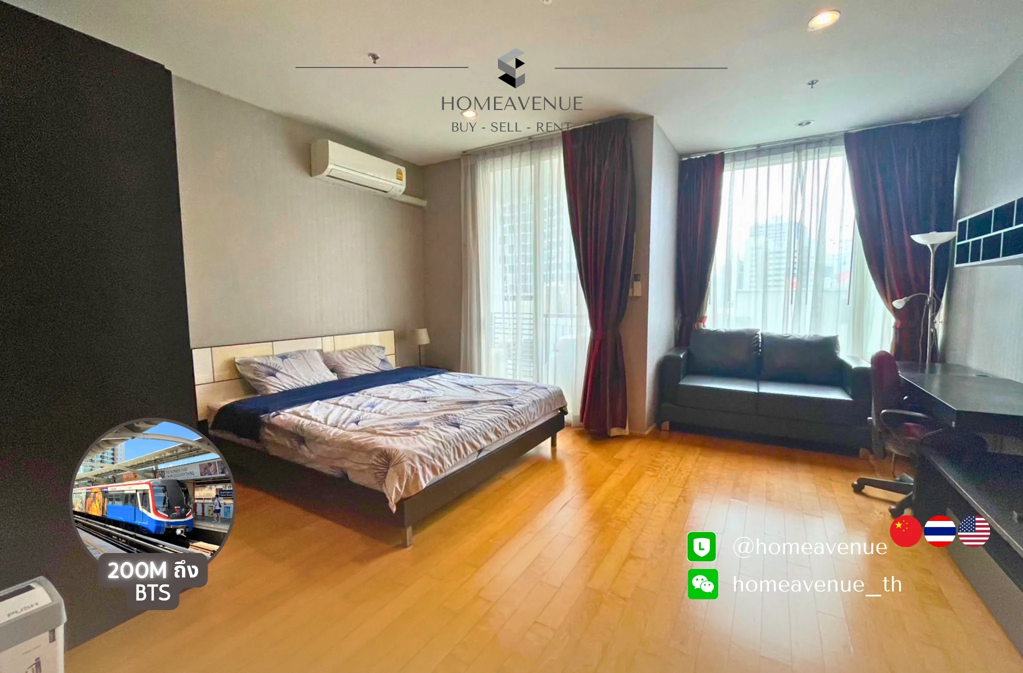 Studio condo in Villa Ratchatewi