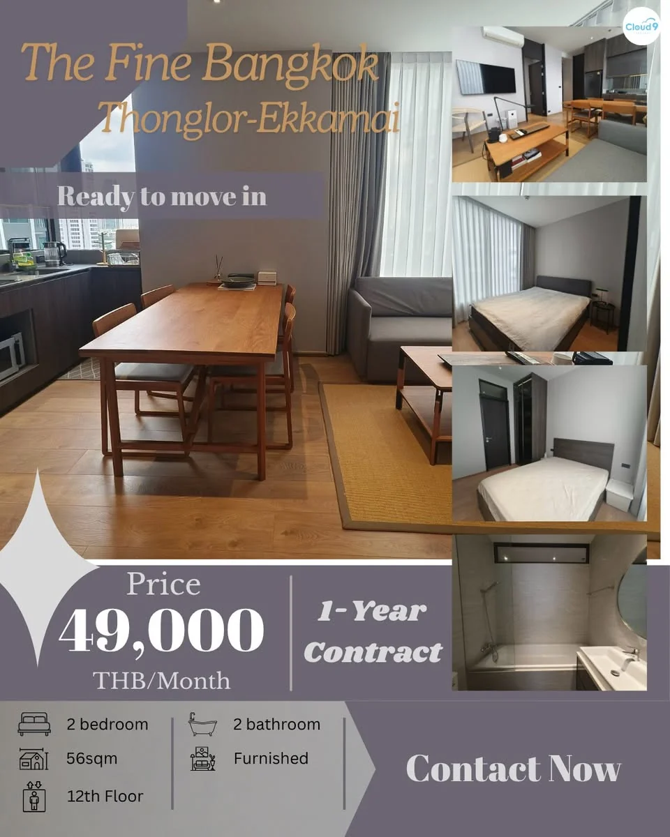 2 Bedroom condo in The FINE Bangkok Thonglor-Ekamai