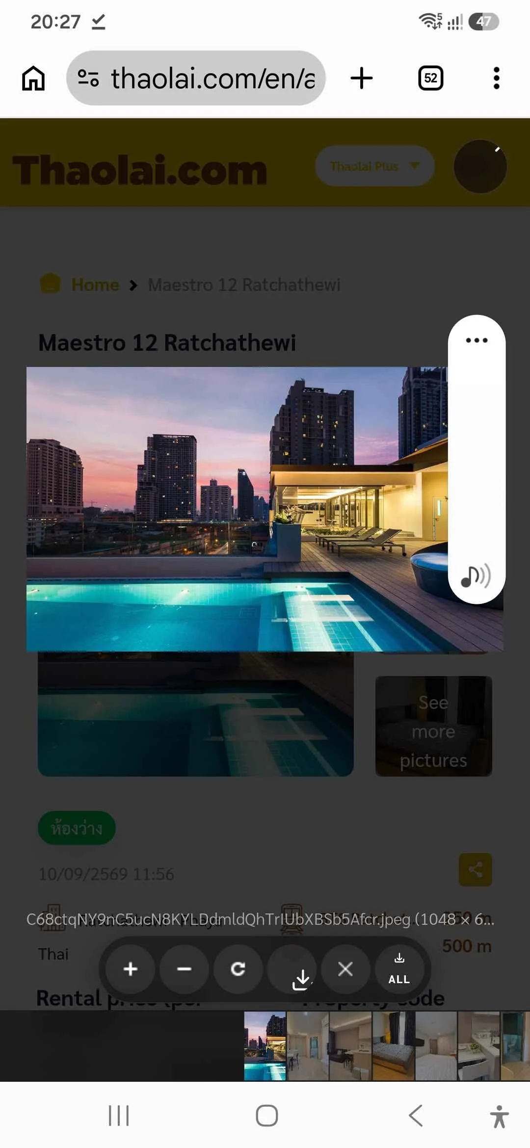 1 Bedroom condo in Maestro 12 Ratchathewi