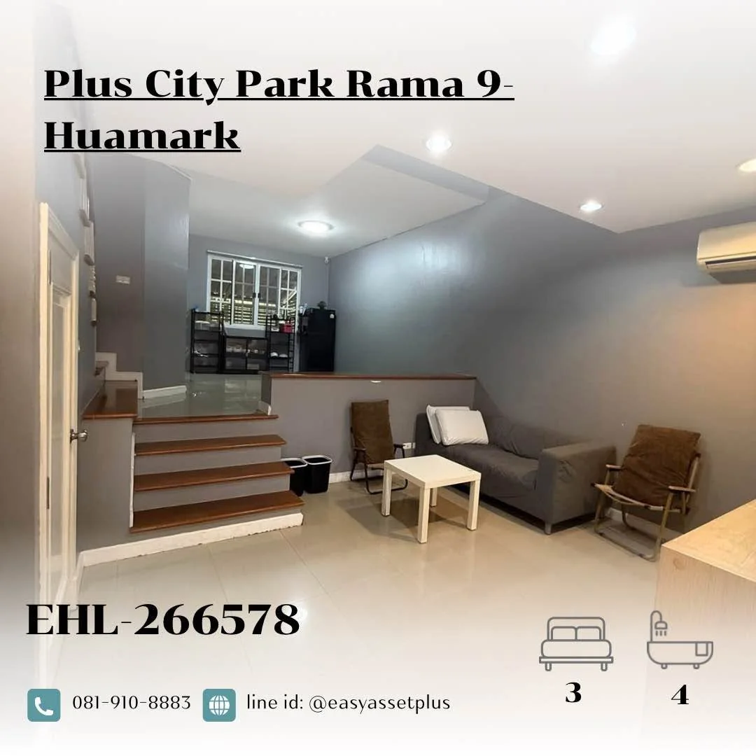3 Bedroom condo in Plus City Park Rama 9-Huamark