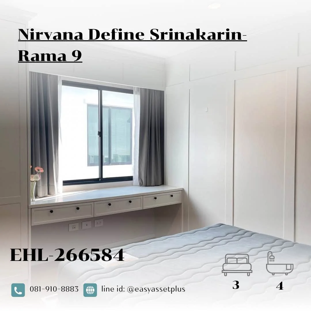 3 Bedroom condo in Nirvana Define Srinakarin-Rama 9