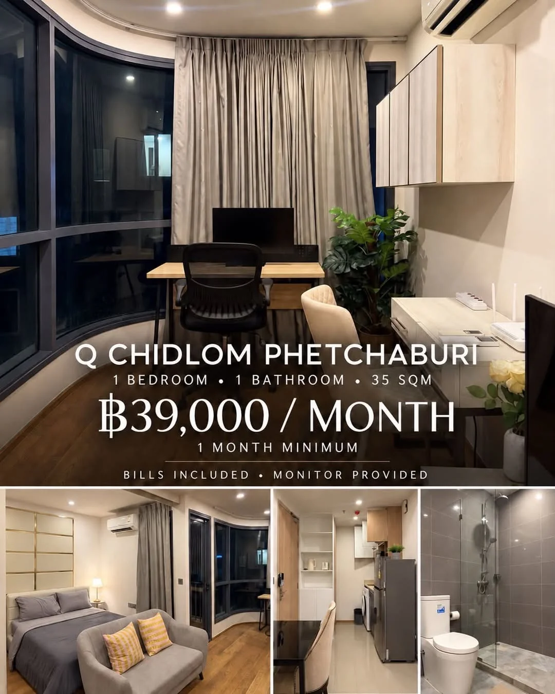 1 Bedroom condo in Q Chidlom-Phetchaburi