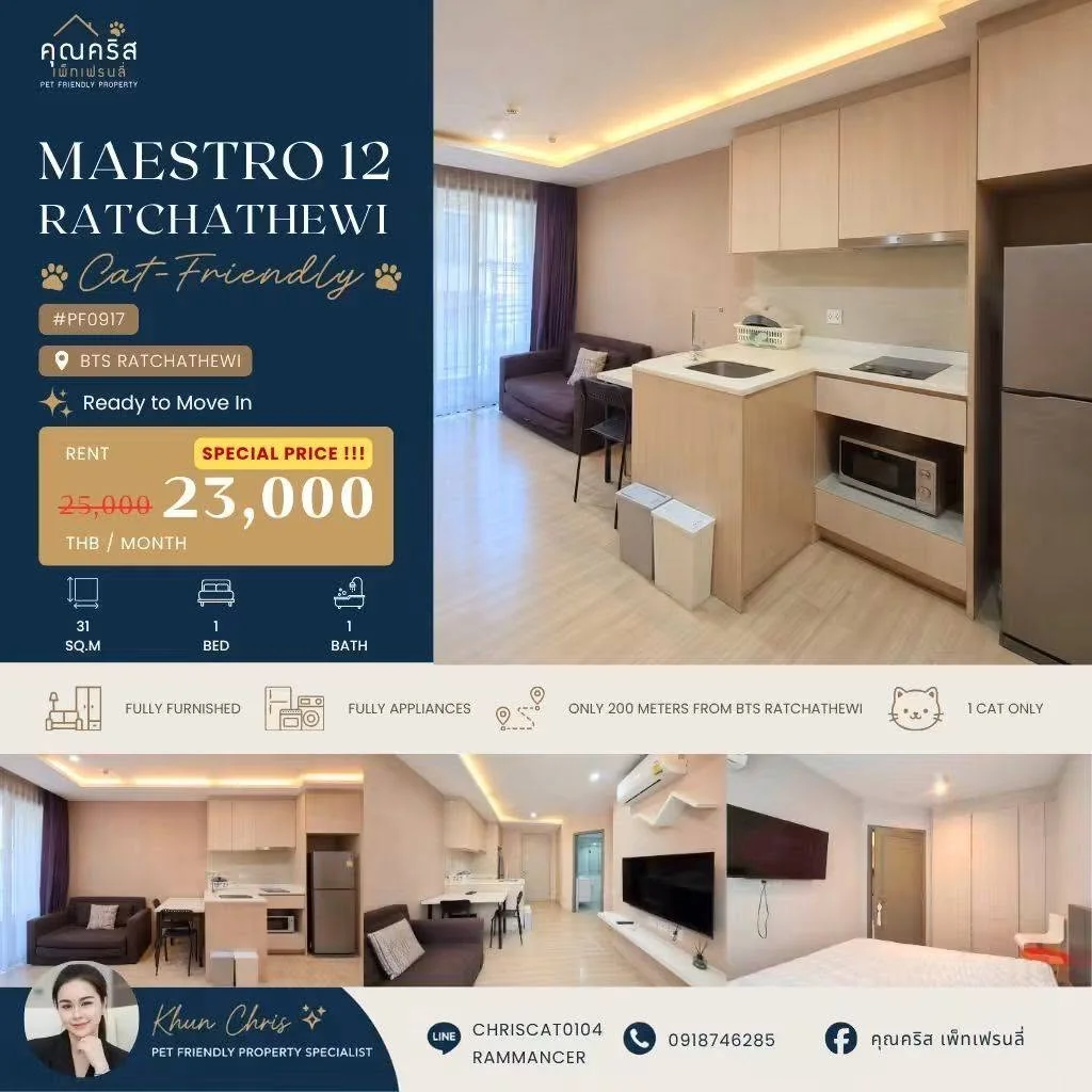 1 Bedroom condo in Maestro 12 Ratchathewi