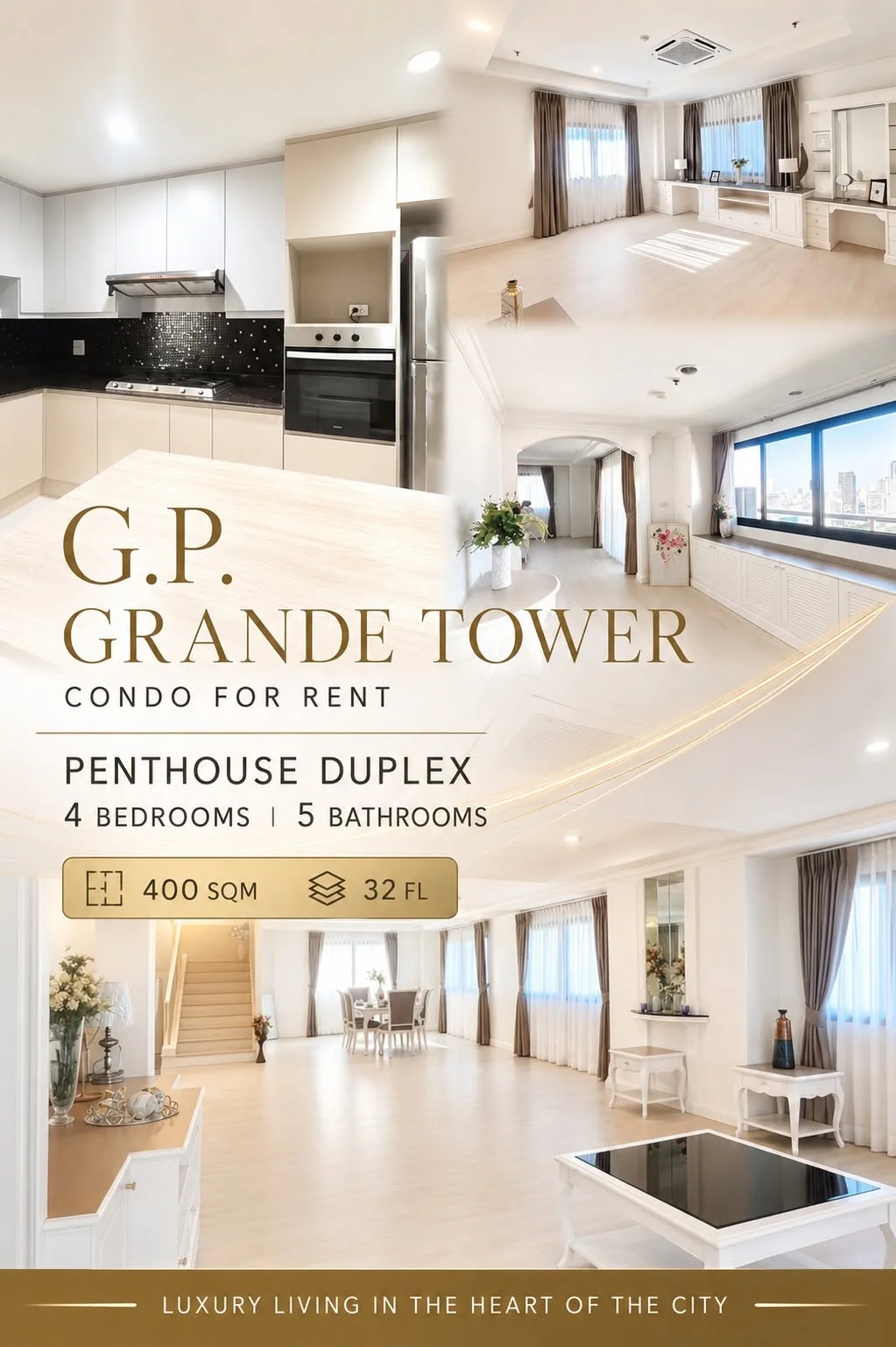 4 Bedroom condo in G.P. Grande Tower