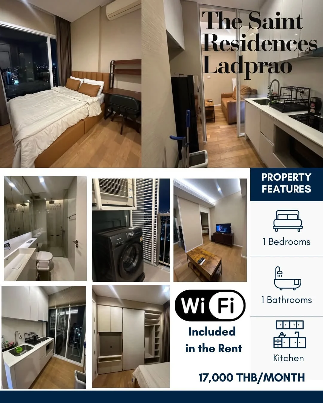 1 Bedroom condo in The Saint Residences Ladprao