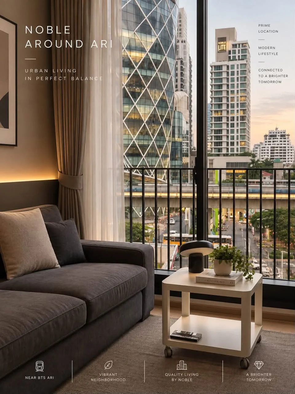 1 Bedroom condo in Noble Around Ari