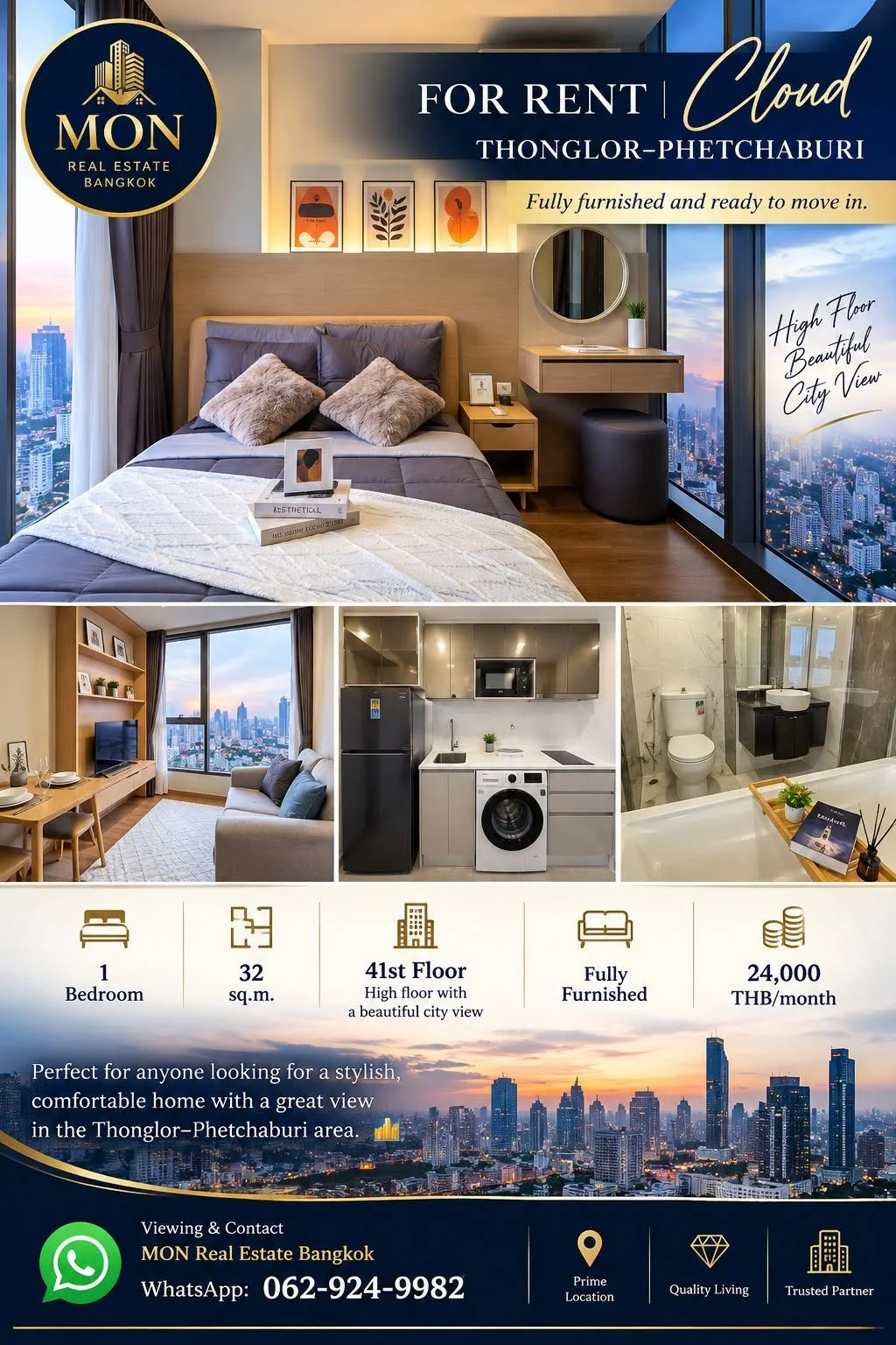 1 Bedroom condo in Cloud Thonglor-Phetchaburi