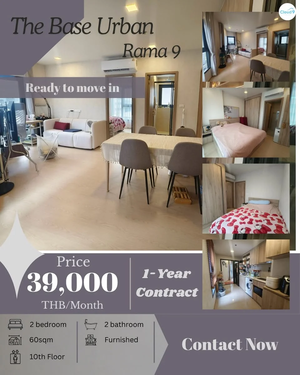 2 Bedroom condo in The Base Urban Rama 9