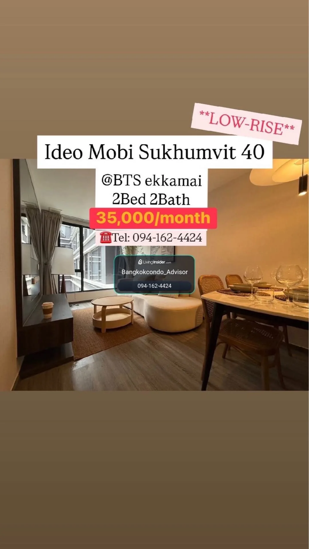 2 Bedroom condo in IDEO Mobi Sukhumvit 40
