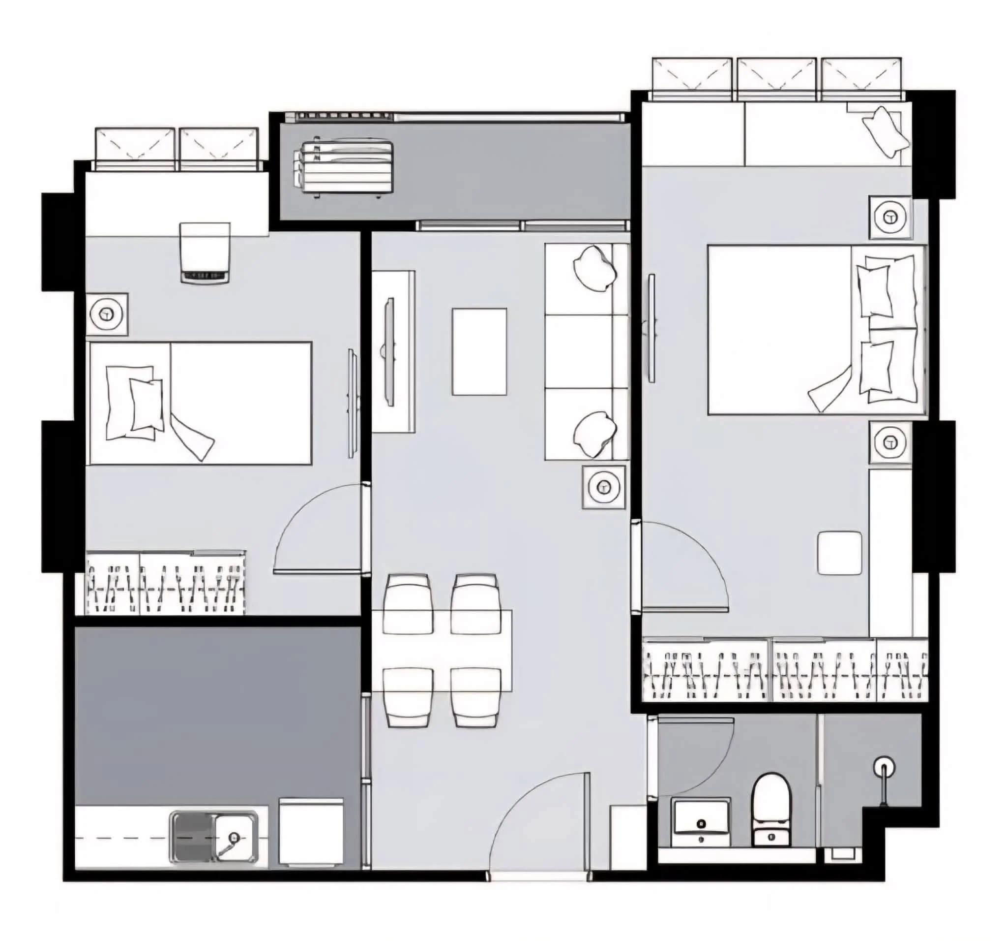 2 Bedroom condo in Supalai Loft Sathorn-Ratchaphruek