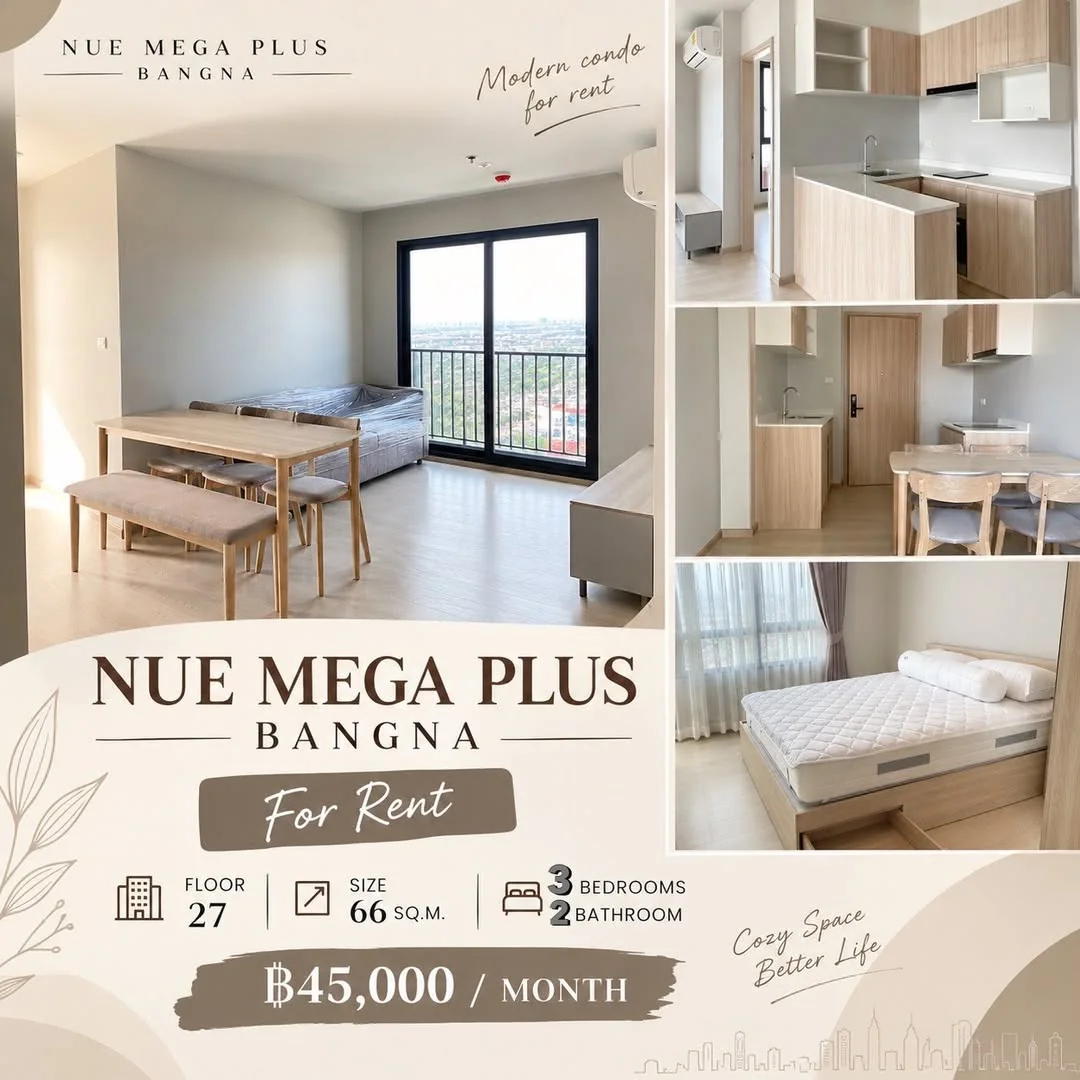 3 Bedroom condo in Nue Mega Plus Bangna