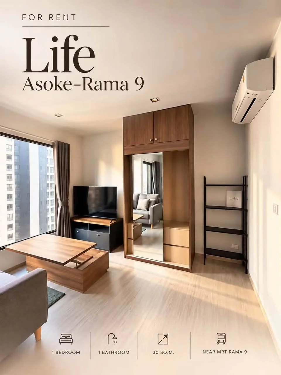Studio condo in Life Asoke-Rama 9
