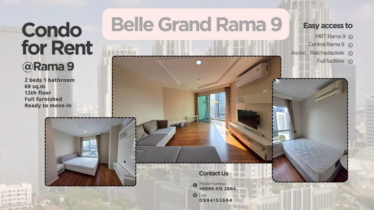 2 Bedroom condo in Belle Grand Rama 9