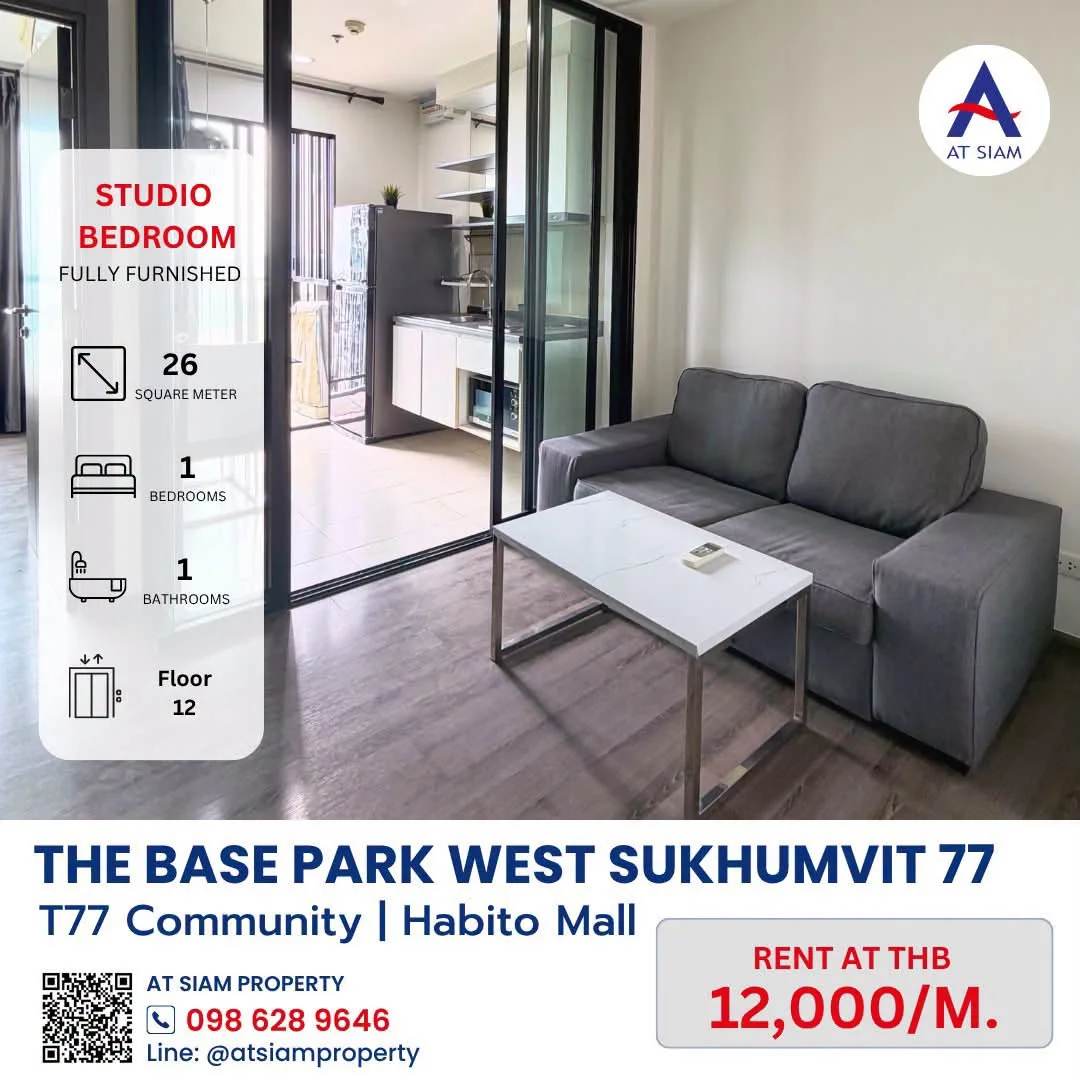 1 Bedroom condo in The Base Park West Sukhumvit 77