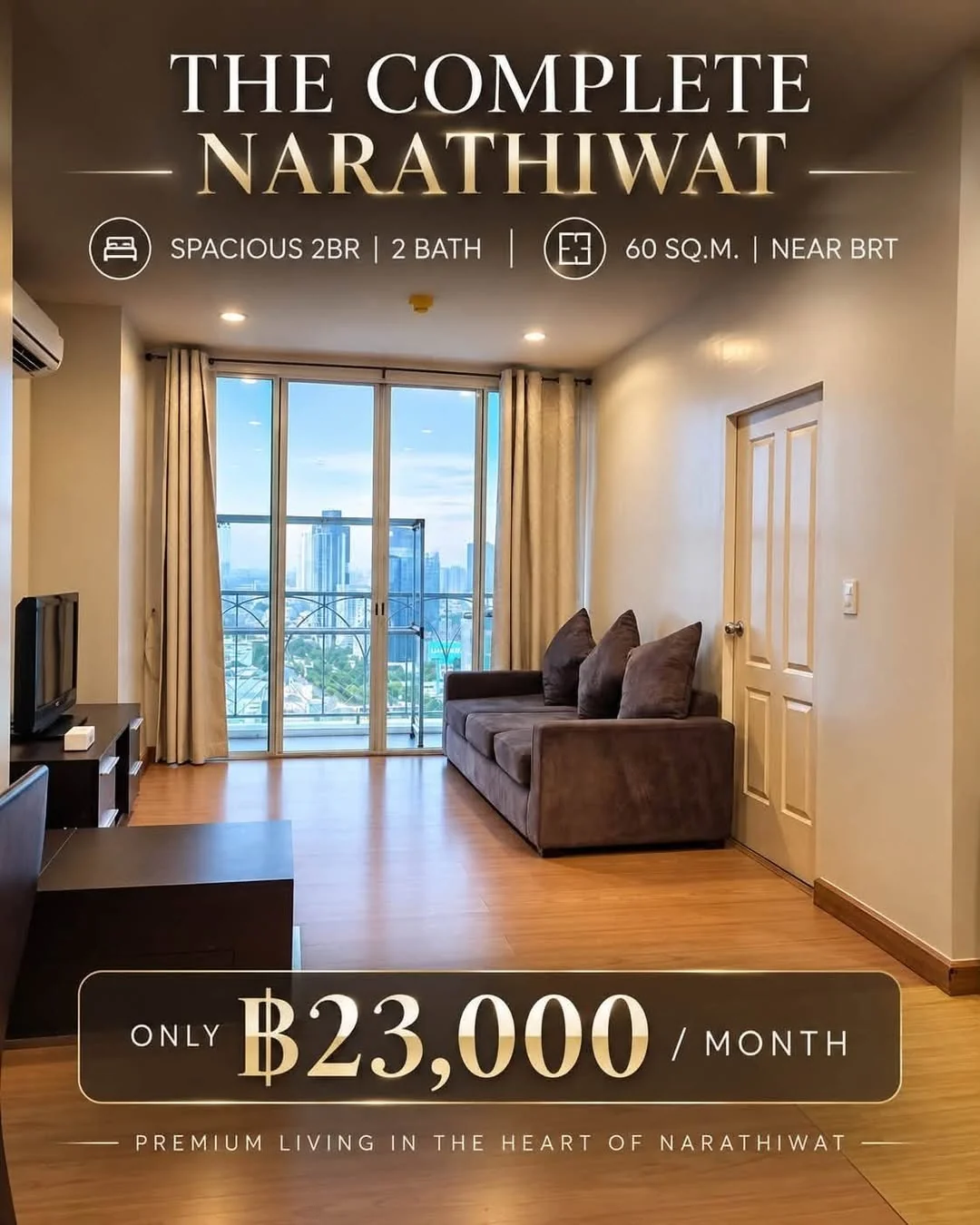 2 Bedroom condo in The Complete Narathiwat