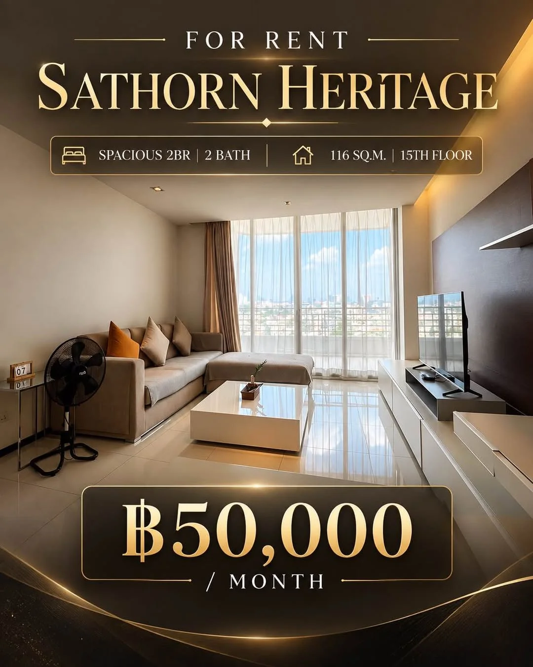 2 Bedroom condo in Sathorn Heritage
