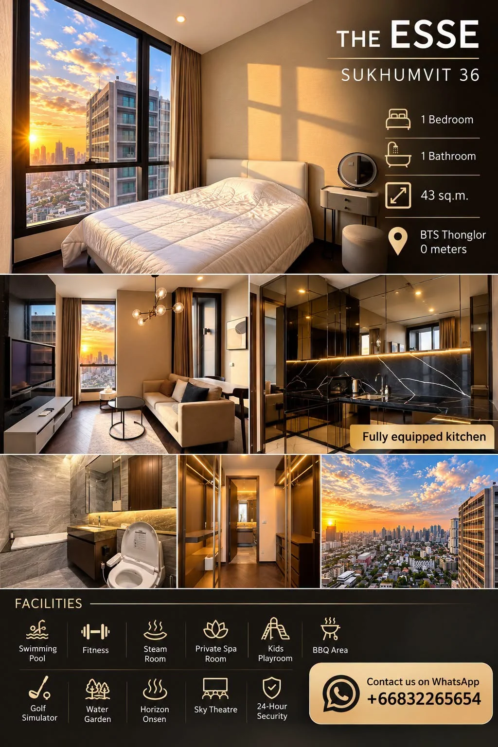 1 Bedroom condo in The Esse Sukhumvit 36