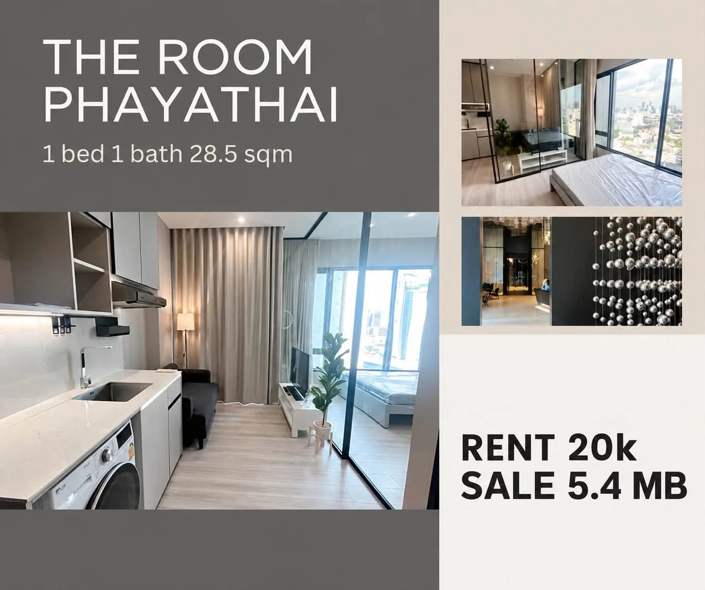 1 Bedroom condo in The Room Phaya Thai
