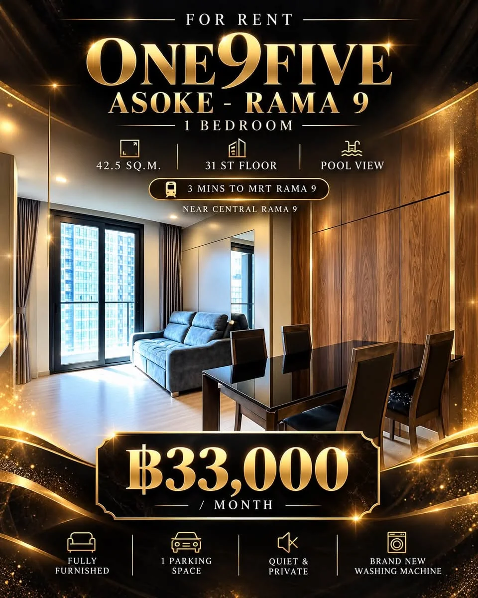 1 Bedroom condo in One9Five Asoke-Rama 9